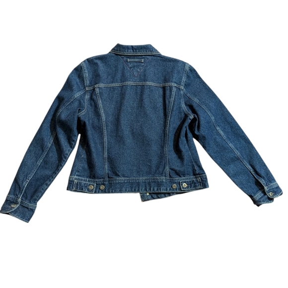 Tommy Hilfiger Jean Jacket Y2K Classic Denim Blue Trucker Jacket Unisex Sz L - Picture 6 of 12